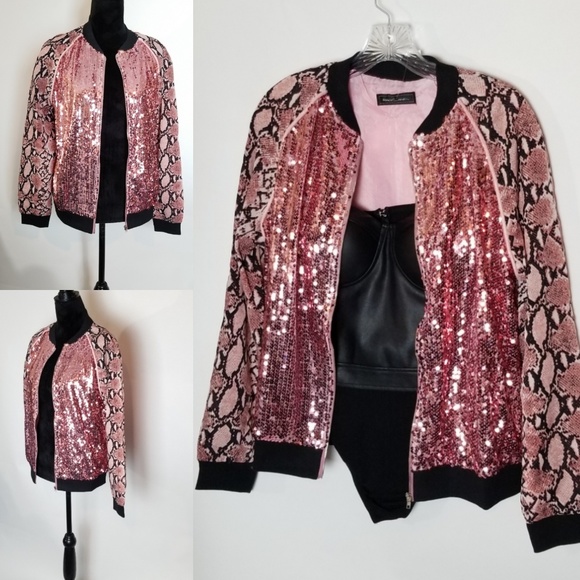 Sequin Bomber Jacket - Picture 5 of 7